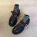 Women's Shoes Thick Soled Chunky Heels British Retro Leather Shoes For Women Loafers Round Toed Mary Jane Shoes_vogvips.com