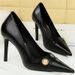 Elegant Fashion Retro Pumps Thin Cm High Lady Shallow Pointed Toe Pearl Patchwork Heels Design Brand Shoes_vogvips.com
