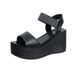 Fashionable Platform Muffin And 9cm Line Belt Plus Size Women's Shoes_vogvips.com