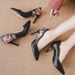 High Single Embroidered Shoes, Soft Leather Temperament, Fine Heels, Ladies' Spring And Summer Embroidery Pointed Toe_vogvips.com