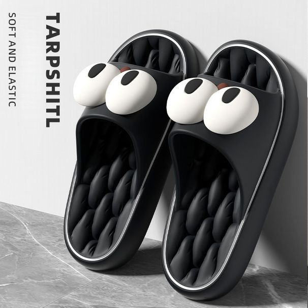 Couple Style Spring And Summer Large-Eye Cute Cartoon Eva Comfortable Thick-Soled Slippers For Home, Bathroom, Outdoor,_vogvips.com