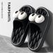 Couple Style Spring And Summer Large-Eye Cute Cartoon Eva Comfortable Thick-Soled Slippers For Home, Bathroom, Outdoor,_vogvips.com