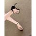 Rhinestone Strap Open-toe Sandals Women, 2026 Summer New Style, Elegant Versatile, Waterproof Platform And Thin Heels,_vogvips.com