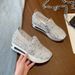 Spring Autumn Exclusive Summer Mesh Single Shoe With Sloping Heel, Thick Sole, Low Cut Shoes, Fashionable For Wearing On_vogvips.com