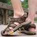 Plus-Size Beach Shoes For Men, Summer Outdoor Men's Sandals, Soft-Soled Closed-Toe Outdoor Casual Slippers For Men_vogvips.com