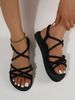 2026 Women Summer Sandals Leisure Wedges Shoes Soft EVA Sole Light Weight Elastic Back Strap Girls Student Platform_vogvips.com