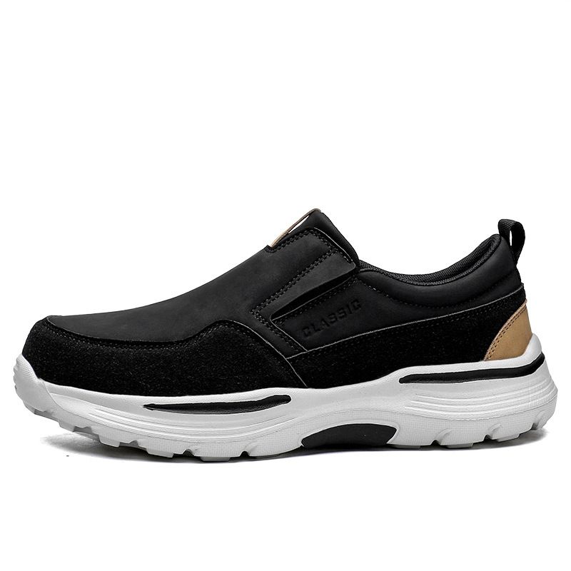 2024 Spring/Summer Men's Leather Canvas Slip-On Loafers, Large Size Driving Casual Shoes For Men, Foreign Trade_vogvips.com