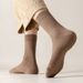 5 Pairs Of 100% Socks, Men's Four Season Striped Midsole, Sweat Absorbing, Breathable Sports Cotton Socks_vogvips.com