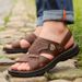 Men’s Shoes New Top Layer Cowhide Men's Sandals Men's Genuine Leather Beach Shoes Casual Men's Shoes Slippers_vogvips.com
