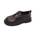 Platform Loafers Women's Word With Retro Maillard Soft-soled Small Leather Shoes British Style_vogvips.com