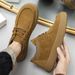 Men's Casual Shoes Lace-Up Martin Boots Genuine Leather Retro Stylish Sneaker Suede Matte Low-Top Shoes_vogvips.com