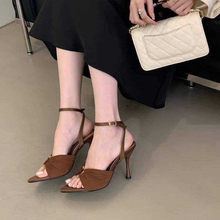 European And American Style Fashionable Open-toe High-heeled Shoes For Women, 2025 Spring-summer New Model, Elegant_vogvips.com