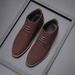 Carefully Selected Autumn Pointed-toe Casual Leather Front Lace-up Martin Boots, Cross-border Large-size Men's Shoes,_vogvips.com