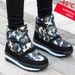 Yaen Northeat Snow Women Winter Thickened Fleece Warm Cotton Shoe For Middle-aged And Elderly Non-lip Mom Short_vogvips.com