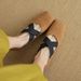 Weiwei Lady 8929-3 Silver Women's Ballet Flats, Retro Cross-Strap Square-Toe Single Shoes With Soft Soles_vogvips.com