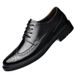 Euro Step Casual Leather Men's Top Layer Cowhide British Style Polished Brogue Carved Business Formal Shoes_vogvips.com