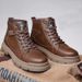 European Warm Series British Style Korean Version Mid-Top Work Leather Winter Fleece-Lined Martin Boots Men's High-Top Trendy Warm Cotton_vogvips.com
