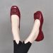 Women's Moccasins Soft Soled Slip on Square Toe Breathable Versatile Comfortable Shoes for Spring Autumn Middle-Aged And Elderly_vogvips.com