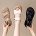 Bag Heel Sandals Women's Casual Versatile Outer Wear Small Fragrant Style With Skirt Two Wear Student Beach Shoes_vogvips.com