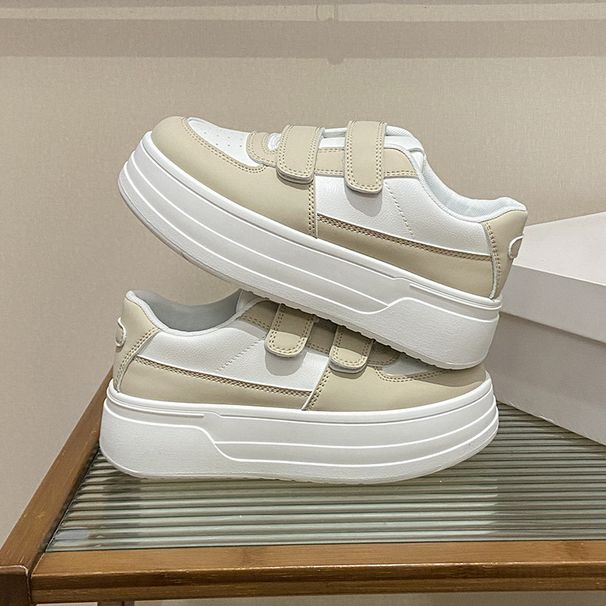 Minimalist White Canvas Sneakers - Street Style Shoes (Breathable & Comfortable, Everyday Wear) - BK6906_vogvips.com