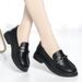 Spring And Autumn Style Small 2023 New Leather Soft Sole Mom Low Heel Single Loafers Middle-aged Women's Shoes_vogvips.com