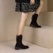 Autumn Winter Suede Retro Western Cowboy Women 2022 New British Style Back Zipper Short Martin Boots_vogvips.com