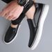 Suitable For All Seasons Autumn Winter New Men's Casual Shoes Slip-On White Genuine Leather Non-Slip Soft Sole Middle-Aged Dad Driving Loafers_vogvips.com