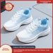 Fashion Trendy Women's Fly Knit Shoes White Sneakers Thick Soled Height Increasing Casual Sports Shoes Autumn New Cross Border_vogvips.com