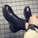 European Warm Series Winter Boots With Fleece Lining, Warm Martin High-top British Style Thick-soled Work Men's Snow Boots, Cotton Shoes_vogvips.com