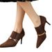Fashion Deep Mouth Single For Women In Autumn Winter 2025 New Pointed High Thin Heels, Flip Fur Short Boots, And Ankle_vogvips.com