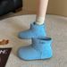Korean Style Candy Color! Little Potato Snow For Women 2025 Winter New Flat Furry Lined Short Boots_vogvips.com