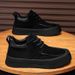 New 2025 Handmade Casual Leather Shoes, Men's Pointed Toe Lace-up Soft Sole Breathable Sneakers_vogvips.com