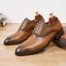 Leather Men's Genuine 2025 New Style Gentlemen's Business Formal Leather Youth Casual Wooden Root Oxford Single Shoes_vogvips.com