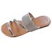 2025 Summer Bright Diamond One Word Women's Sandals Flat Slippers Large Size 36-43_vogvips.com