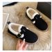 Foreign Trade Plus Cross-Border Fleece-Lined Snow Boots For Women, Slip-On Thick-Soled One-Strap Cotton Shoes, Flat_vogvips.com