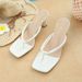 Women's Square Toe Mid Heel Slippers Summer Style Roman Sandals European American Flip Flops With Stiletto Heels_vogvips.com