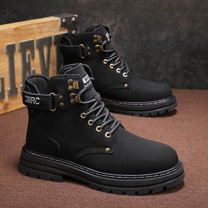 European Warm Series Plus Size Couple Martin High Top 2025 Unisex Shoes Men's Work Yellow Boots_vogvips.com
