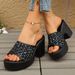 Cross-border Plus-size High-heeled Slippers For Women, 2025 New Summer Foreign Trade European And American Style Chunky_vogvips.com