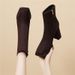 Fleece-lined High-heeled Shoes, Casual Thick-soled 2025 New Model, Plush Fashion Single Shoes For Outdoor Wear, Winter Mid-calf Boots For Women_vogvips.com