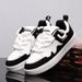 Trendy Couple Genuine Leather Loafers Women's White Casual Sports Sneakers Height Increasing Versatile Men's FG2328_vogvips.com