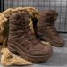 Men's Tactical Boots For Outdoor Hiking & Training - Breathable, Durable, Slip-Resistant Military Boots In Black_vogvips.com