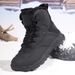 Men's Hiking Boots, Winter Snow Boots, Outdoor Leather, Waterproof Cotton Shoes_vogvips.com