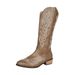 Cross-border Foreign Trade Large Size Pointed Toe Chunky Heel Mid-calf For Women, 2026 Autumn Winter New European And_vogvips.com