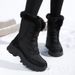 Winter Winter Thick Anti Cold Snow Boots With Velvet For Women, Warm High Top Cotton Shoes, Versatile Large Cotton Anti Slip Boots_vogvips.com