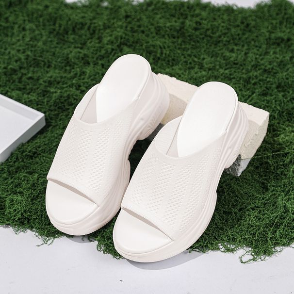 Women's plus Size One Strap Sandals Thick Soled Breathable for Summer_vogvips.com