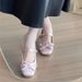 7cm Internal Height Increase Satin Bow Mary Jane Women's High-heeled 2026 New French Style Chunky Heel Single Shoes,_vogvips.com
