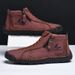 European Warm Series New Martin Spring And Autumn Large Size Zipper Men's Outdoor Casual Handmade Work Boots_vogvips.com