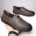 Retro Penny Loafer Genuine Cow Leather Classic Shoes Sewing Comfortable Men Casual Slip-on Club Party Shoe Spring Summer_vogvips.com