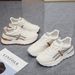 Women's Casual Running Shoes Soft Soled Breathable Comfortable White Sneakers Versatile 2025 New Style Agan_vogvips.com