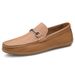 Lazy Shoes Large Size Loafers Handmade Shoes, Men's Shoes Small Size Casual Leather Shoes_vogvips.com